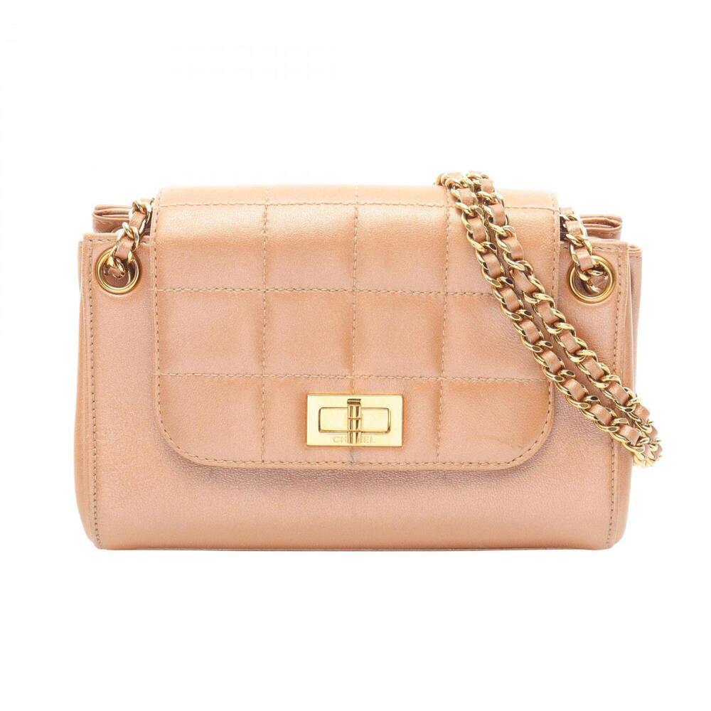 Chanel 2.55 Chocolate Bar Shoulder Bag/Handbag, Lambskin Leather, Women's, Pink